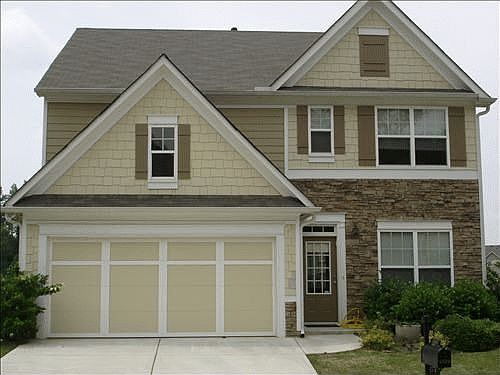 handsome house; large, flat lot