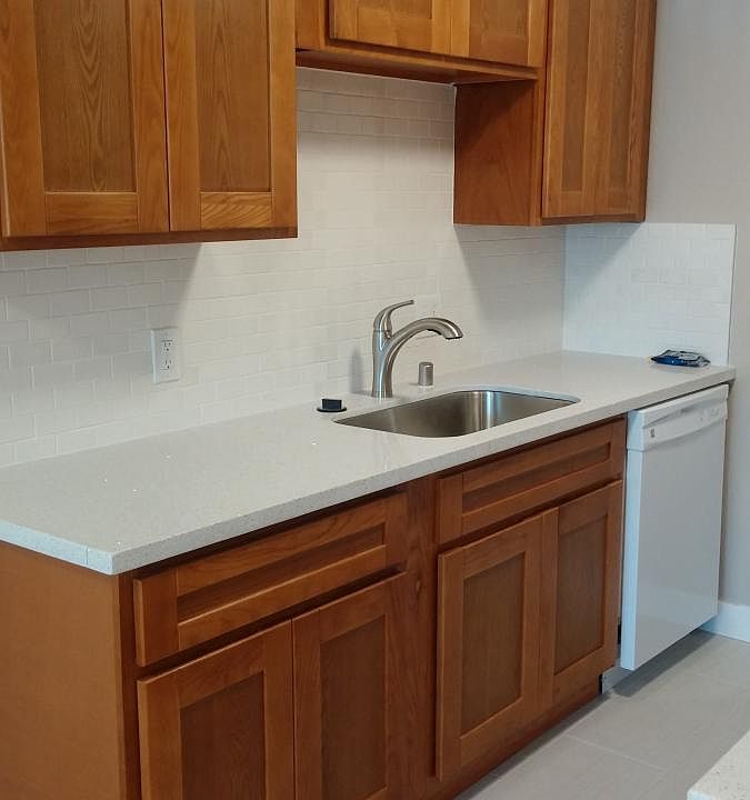brand new kitchen with deep sink