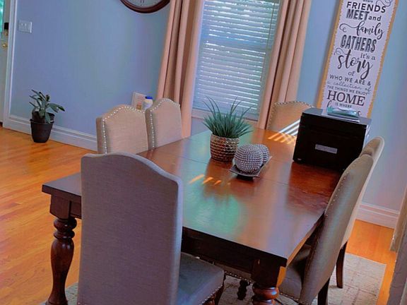 Open dining room area