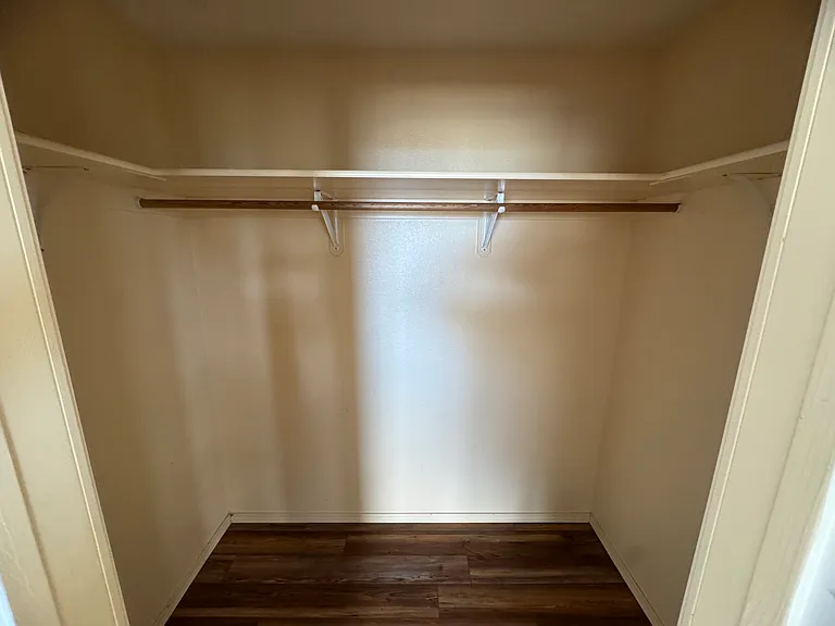 Master bedroom walk in closet