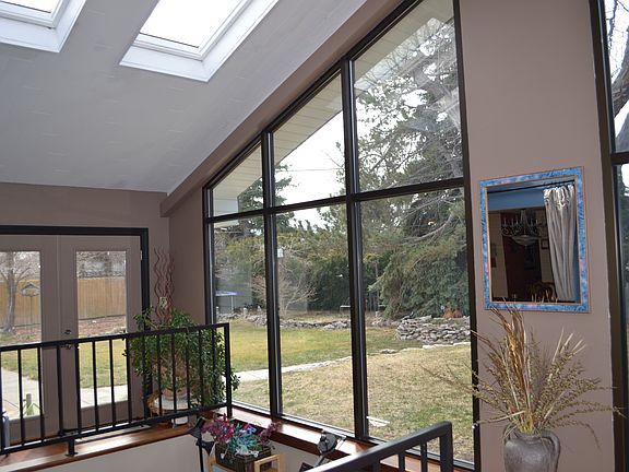 French doors to backyard