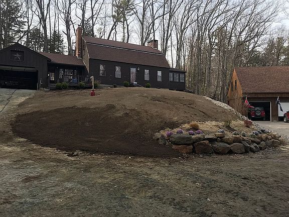 Newly landscaped front yard 
