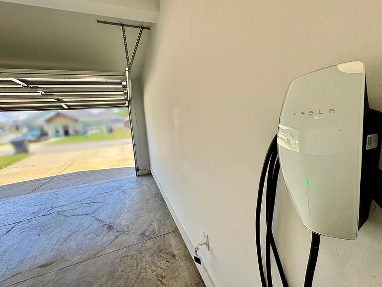 Tesla Charger in Garage