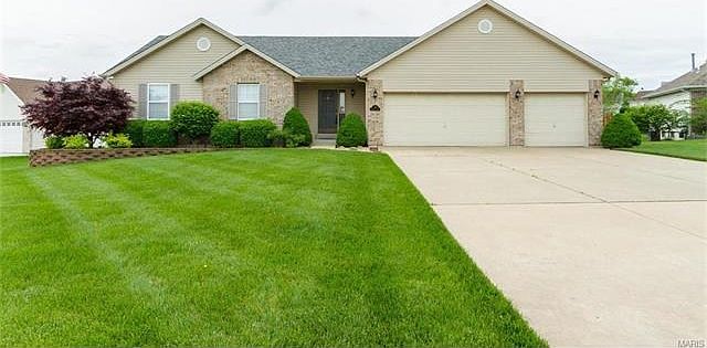 Front Elevation with 3 Car Garage