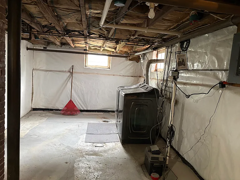 Laundry in basement