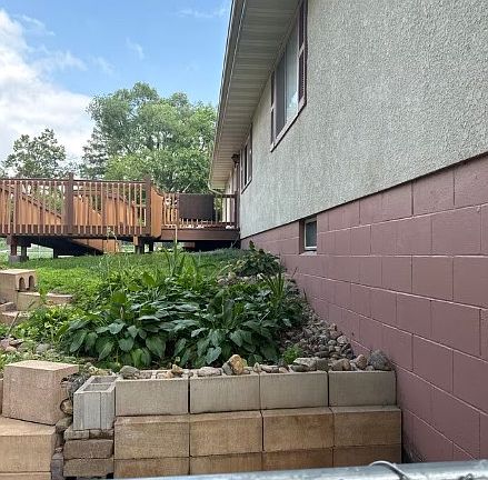View of a portion of the side yard taken from the back of the unit.