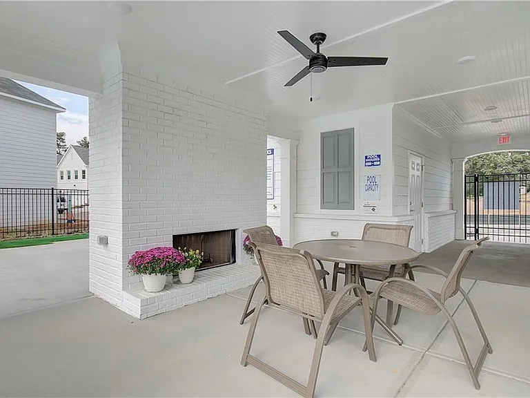Neighborhood cabana with outdoor fireplace!