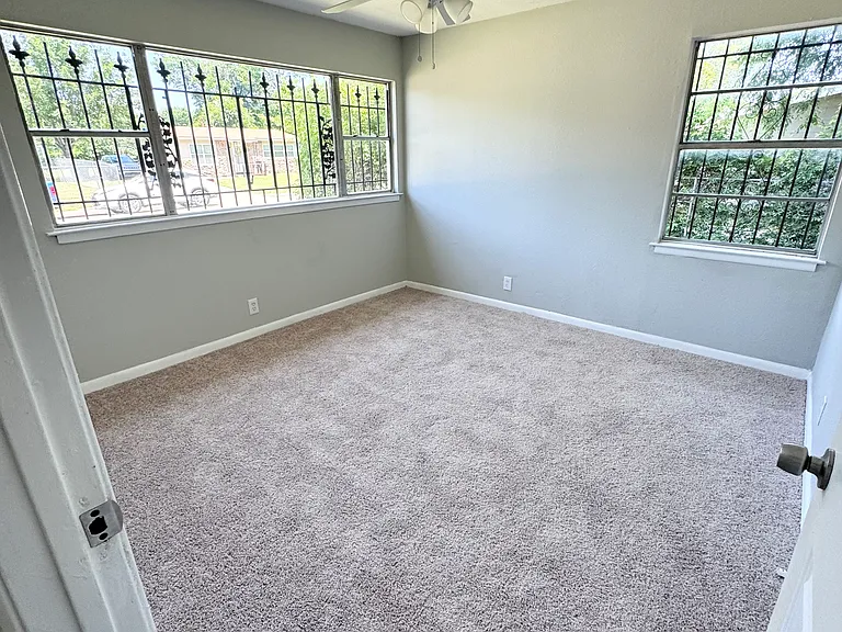 Bedroom with nice new carpet
