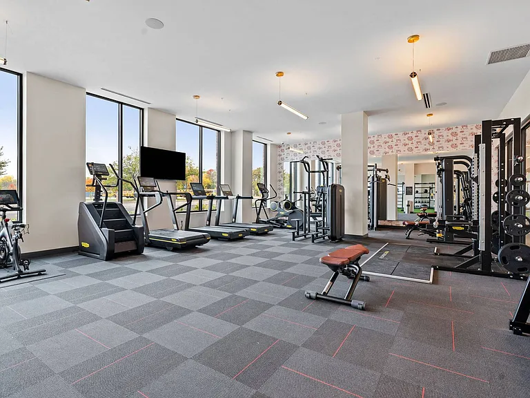 Fully Equipped Fitness Center at The Hallon Luxury Apartments in Hopkins MN | apartments near St Louis Park MN