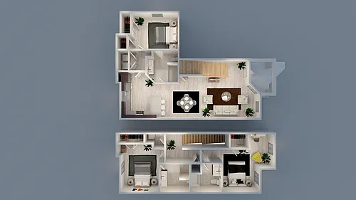 Floor plan 3 Bedroom Townhome