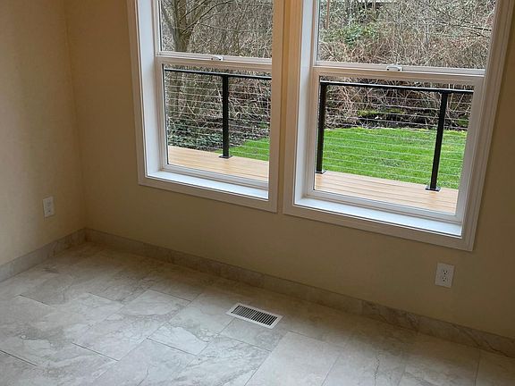 Dining room looking at secluded rear yard