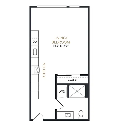 Floor plan Studio B