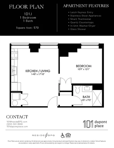 Floor plan 1D1-J