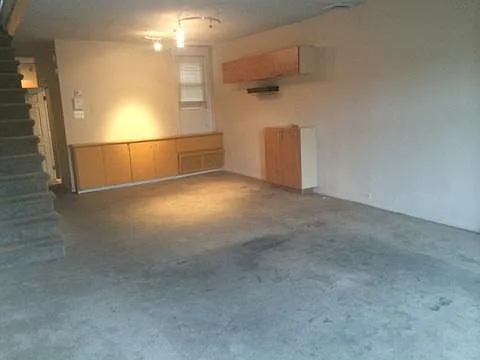 Extra large open space for living room and dining room.