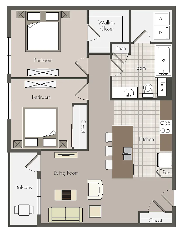 Floor plan 2 Bedroom