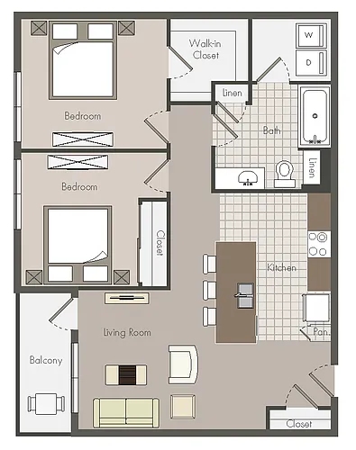 Floor plan 2 Bedroom