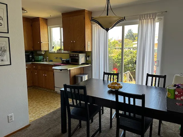 dining area and kitchen