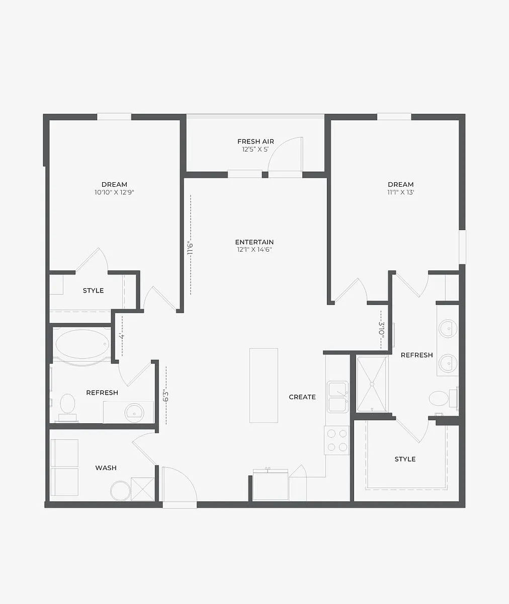 Floor plan B1C