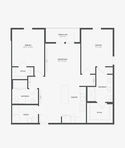 Floor plan B1C