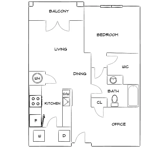 Floor plan Design 1B