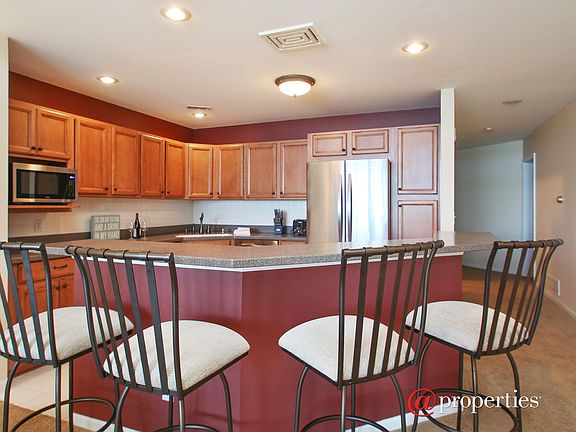 Breakfast bar extends your entertaining.