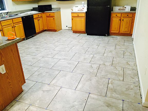 New tile in kitchen