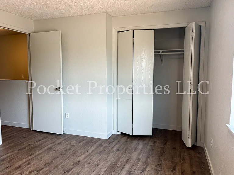 First upstairs bedroom and closet