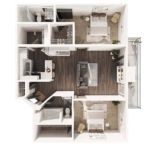 Floor plan Charleston 2-2