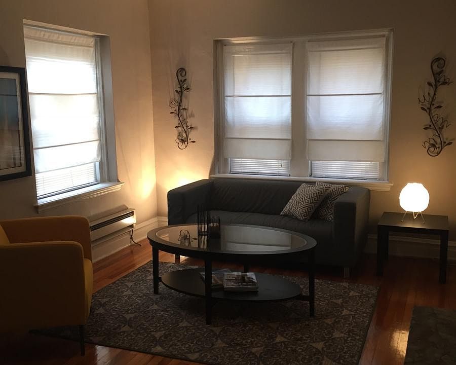 Family room displayed with furniture