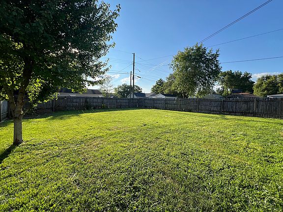 View of the backyard from the deck.