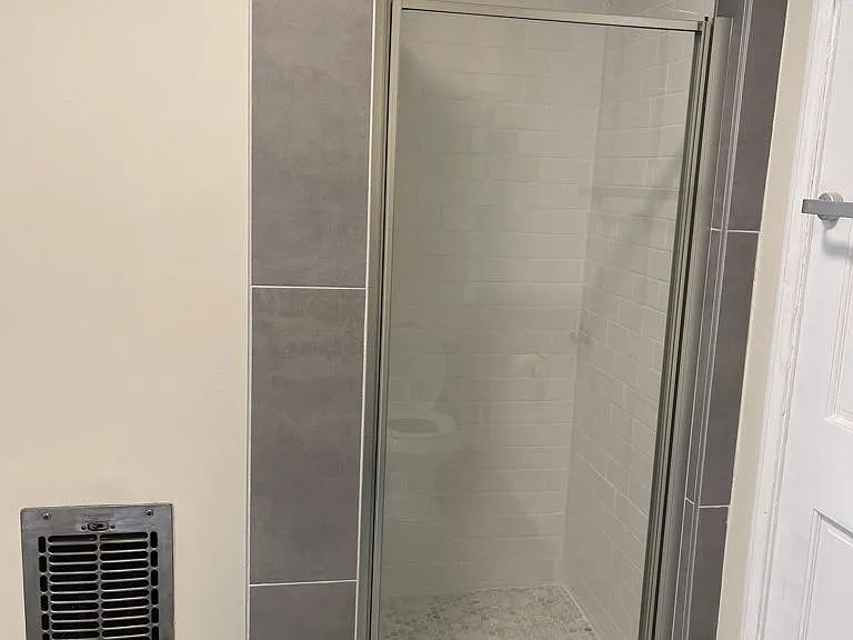 Newly remodeled bathroom shower