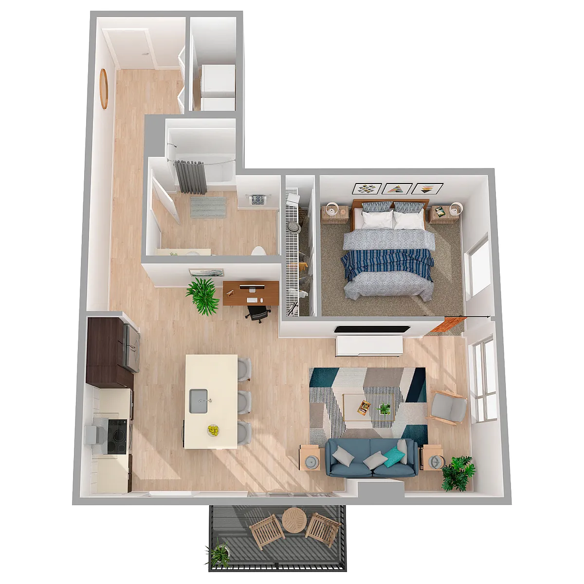 Floor plan 1X1 - A251