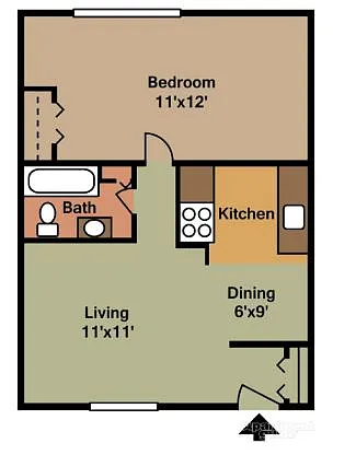 Floor plan 1 Bedroom