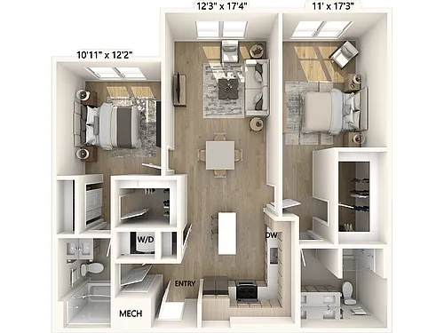Floor plan B1 - Design Collection II - Apts 1305-1507