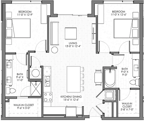 Floor plan Echo Mountain