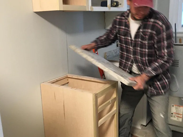 As it was being remodeled: Great quality custom build-out true craftsmanship.