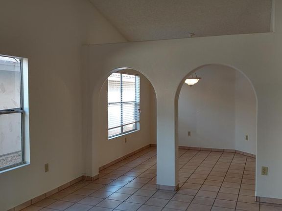 Living room and dining area