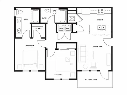 Floor plan The Biscayne - ADA