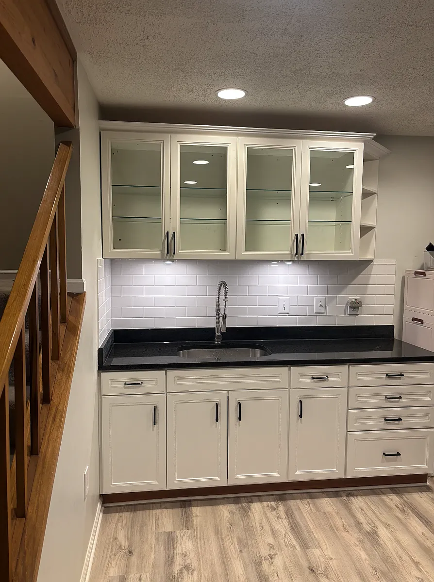 New custom wet bar with undermount lighting! - 2300 Glade Bank Way
