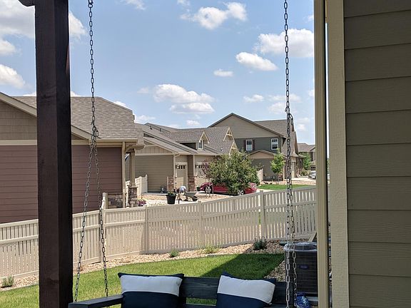 Patio swing with beautiful view of Long's Peak included