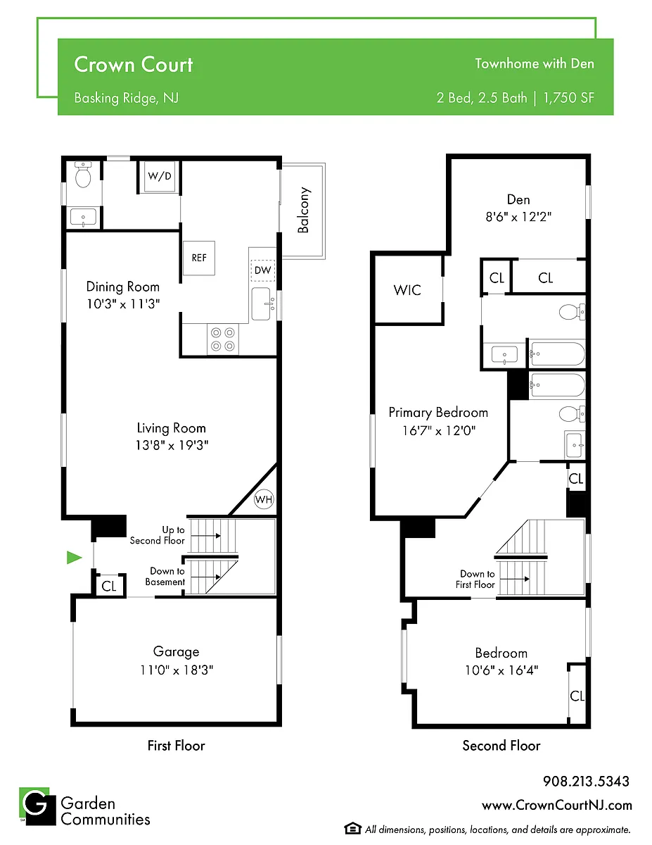 Floor plan $2.53/sq.ft. - Townhome with Den