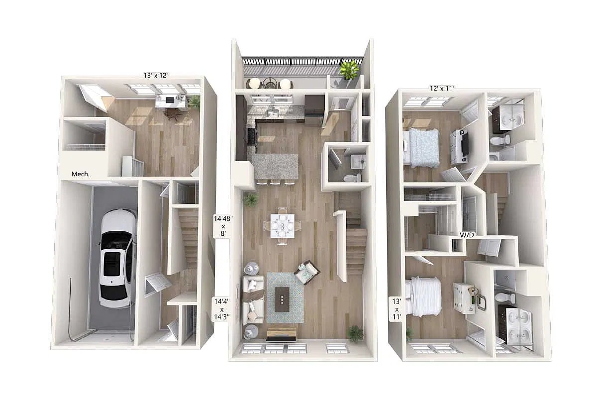 Floor plan B1T-1748sq-2105