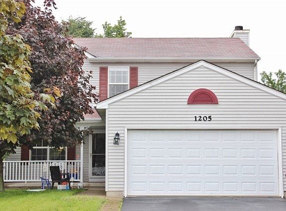 Two car garage with driveway additional parking.