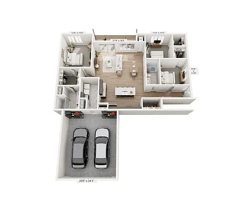 Floor plan F 3 Bedroom