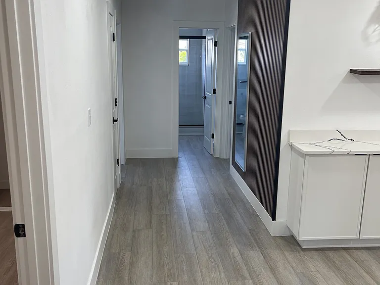 Looking to walkway from the main entrance.