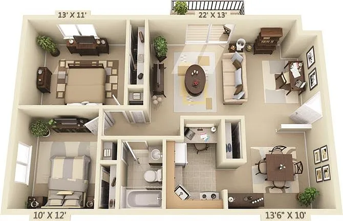 Floor plan Plan D