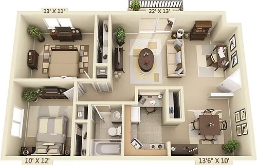 Floor plan Plan D