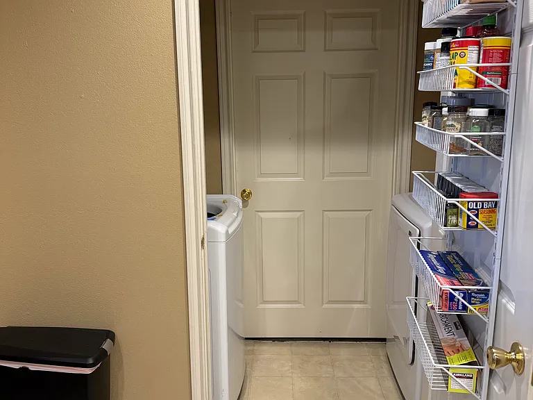 View from the kitchen looking at the laundry room