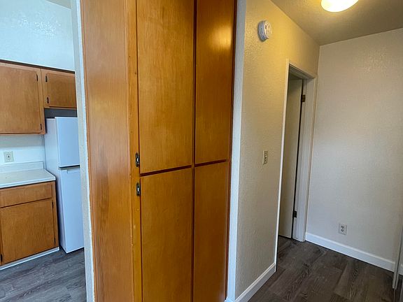 Linen closet, bathroom door.