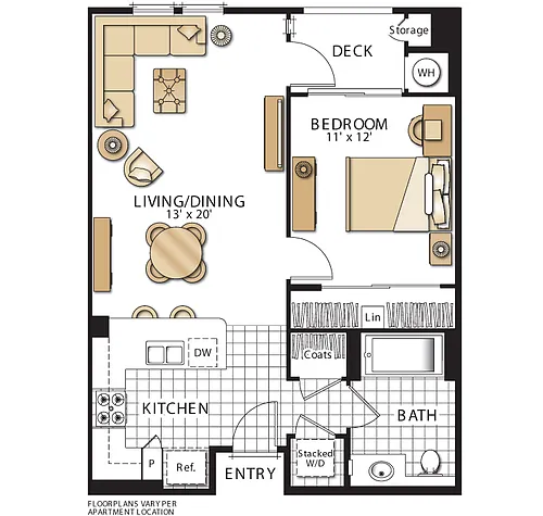 Floor plan Milano - One Bedroom